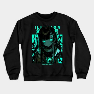 Futuristic Cyberpunk Girl Harajuku Fashion Japanese Streetwear Crewneck Sweatshirt